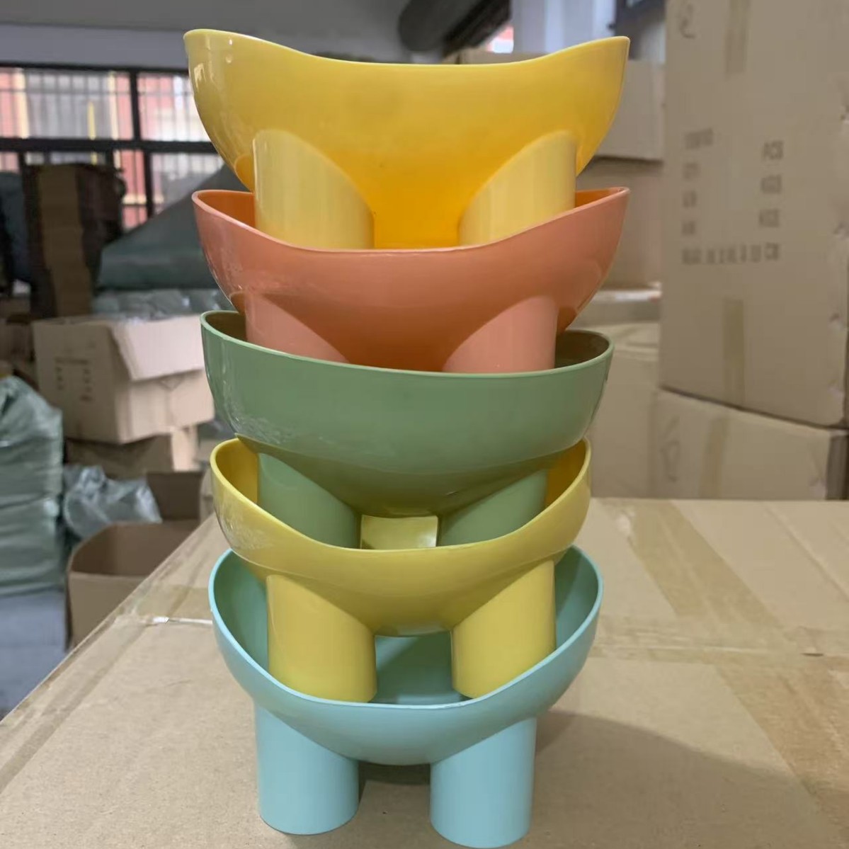 Cat bowl Pipi Tao original elephant leg bowl macaron color elephant leg neck protection bowl cat food bowl anti-tipping pet bowl