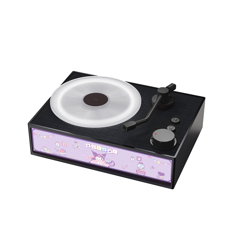 Sanrio Bluetooth Speaker Aromatherapy Atmosphere Light Wireless Small Speaker Vinyl Record Home High Sound Quality Birthday Gift