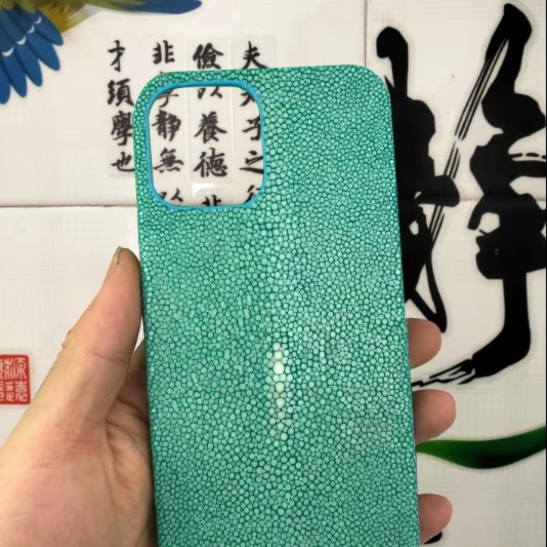 Applicable Apple 17 Pro Max Phone Case iPhone 16 PRO Leather Case Pearl Fish Genuine Leather 15 Protective Case 17 Air
