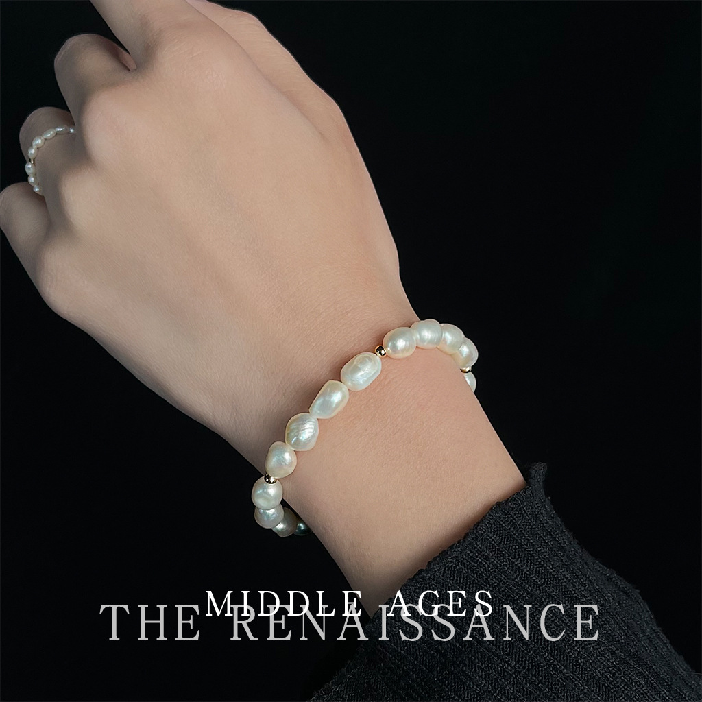 Vintage Light Retro Freshwater Pearl Bracelet Court Style Bracelet Hand Jewelry