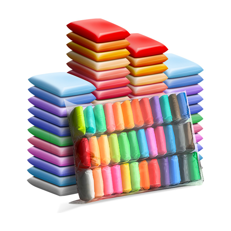 Ultra light clay handmade diy clay 12 color 24 color 36 color safety color clay plasticine children's toys wholesale