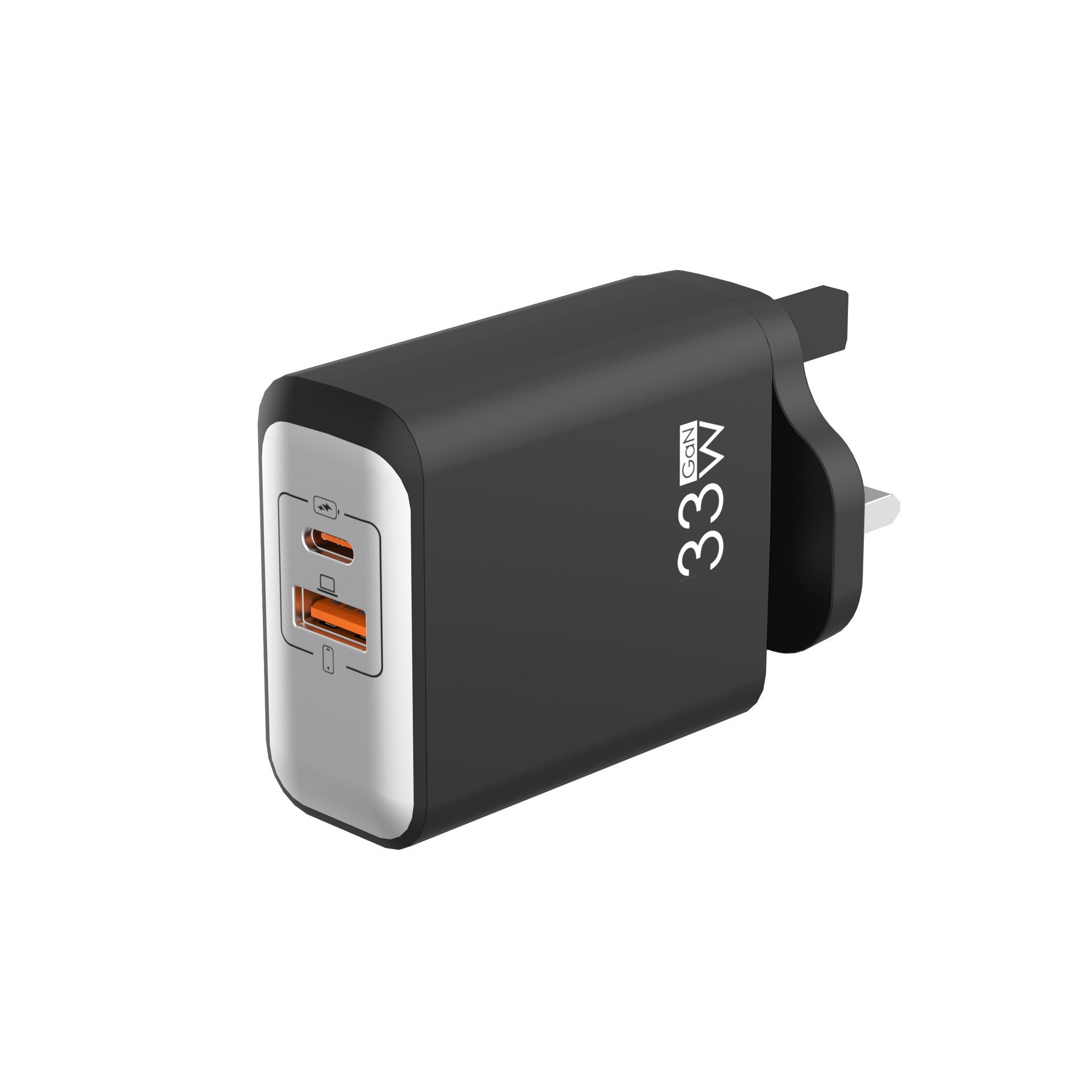 Specially certified GaN 33W notebook charger A+C British standard full protocol phone charging head