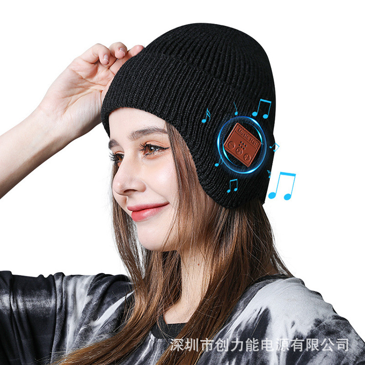 2026 Autumn Winter New Wireless 5.3 Bluetooth Headset Ear-Covering Hat Outdoor Warm Music Ear-Wrap Beanie