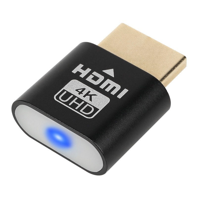 HDMI dummy monitor with light EDID emulator 4K remote hang up 3060 graphics card fake load converter