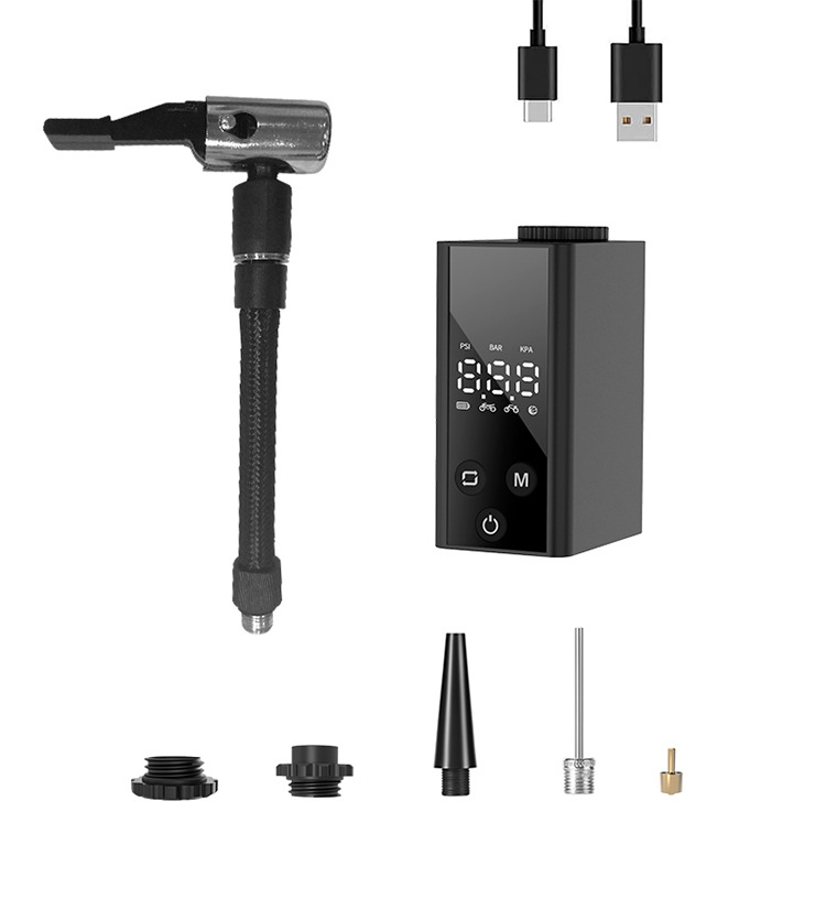 Portable Wireless Vehicle-Mounted Inflator Pump Mini Digital Display Inflator Pump Car Tire Bicycle Tire Electric Air Pump