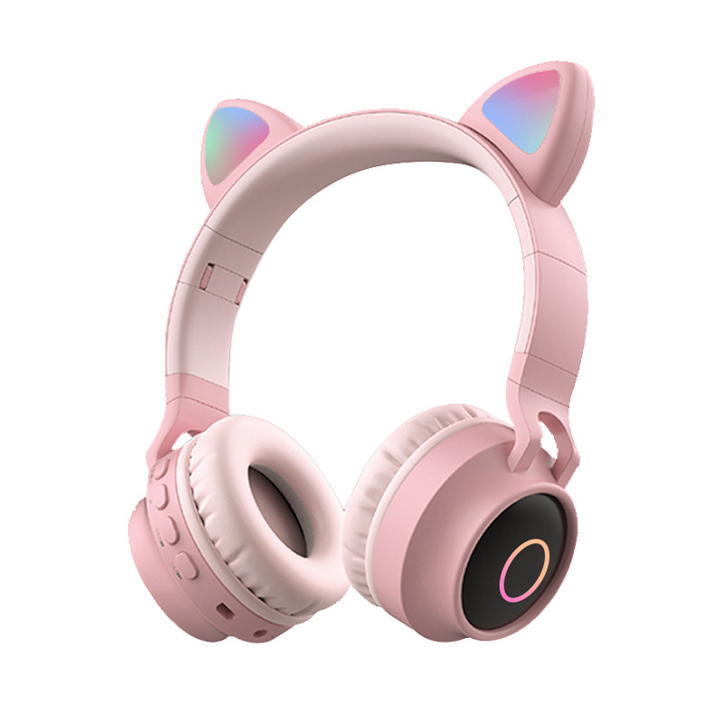 Headband Wireless Bluetooth Cat Ear Headphones Music Phone Computer Girl Cute Light Gaming E-sports Earphone