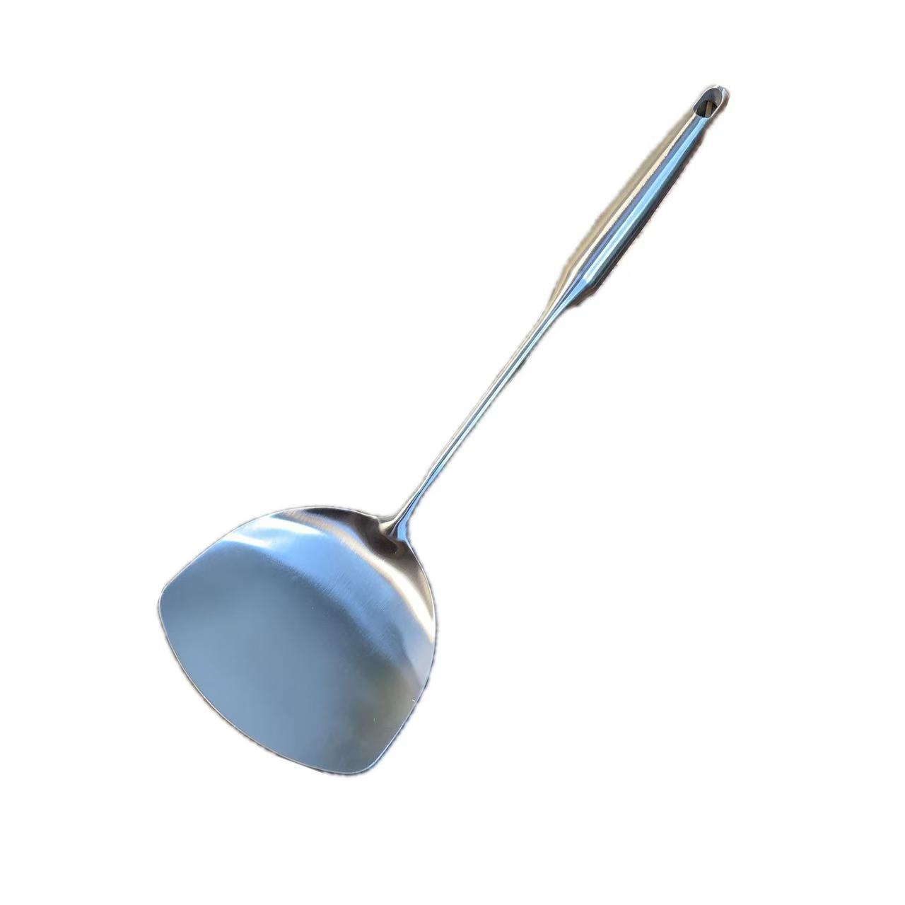 Stainless Steel Spatula Frying Pan Spatula Slotted Spoon Iron Spatula Home Use Non-Stick Pan Kitchen Utensils High Temperature Resistant