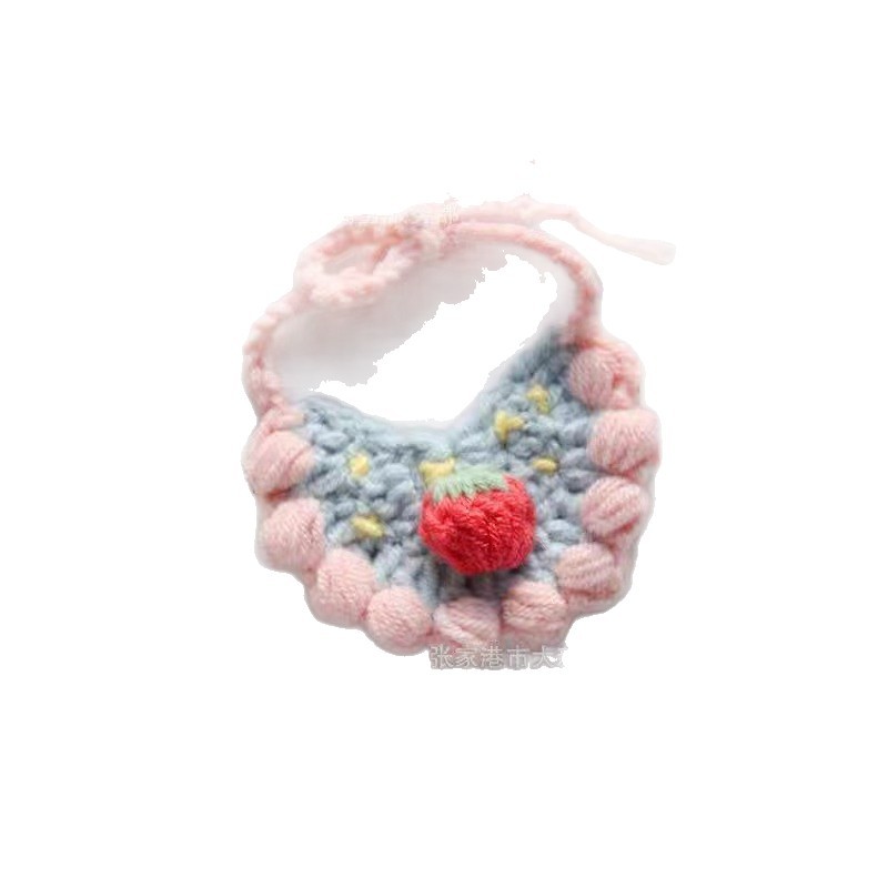 10cm self-mocking bear bib doll clothing hand crocheted bib bib Labubu kt replaceable accessory