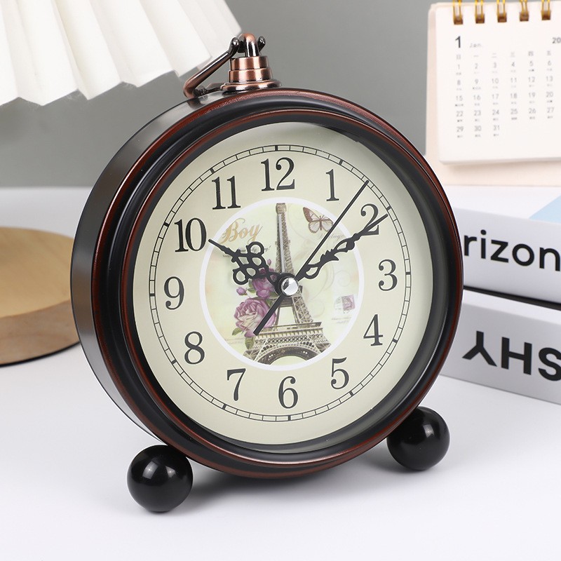 5.5-Inch Metal Silent Large Alarm Clock Desk Clock Children Student Desktop Large Alarm Clock