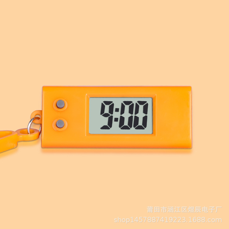 Work Study Postgraduate Entrance Exam Mini Silent Electronic Watch Portable Student Backpack Keychain Small Hanging Watch Compact Electronic Clock