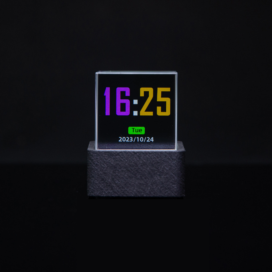 New mini transparent WiFi weather clock gift desktop ornament monitor ornament clock weather clock