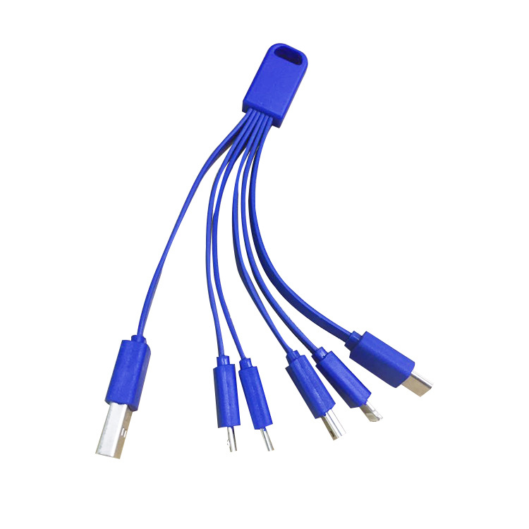 Multi-in-one 4/5/6 gift cable customizable logo USB charging cable for Android Apple type-c data cable