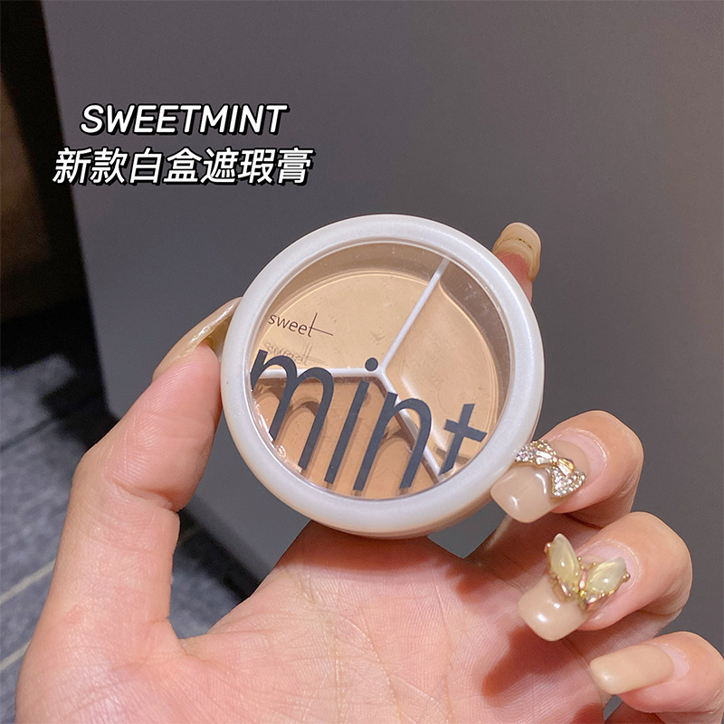 Sweet Mint Three-Color Concealer Cover Spots Acne Marks Dark Circles Tear Trough Contour Foundation Cream