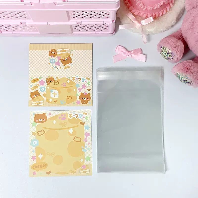 Independent transparent packaging DIY card header card back set Perler bead finished packaging bag gift cute cartoon packaging