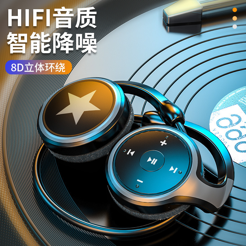 Private Mold TWS Ear-Hook Bluetooth Headphones, Sports Noise Cancelling, TF Card Radio, Wireless Dual Ear Headphones