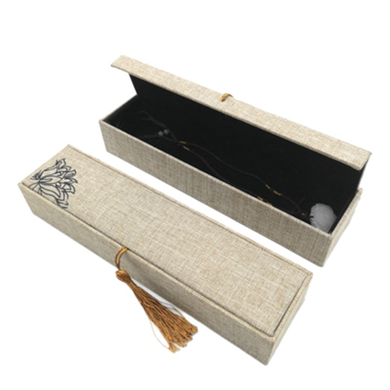 Jewelry Jade Jewelry Box Linen Tassel Hand Piece Pendant Box Jade Bracelet Box