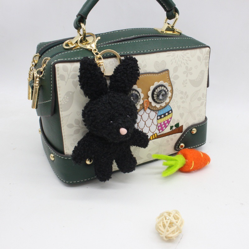 Cute Handmade Cartoon Plush Rabbit Children's Accessories Bag Charm Souvenir Doll