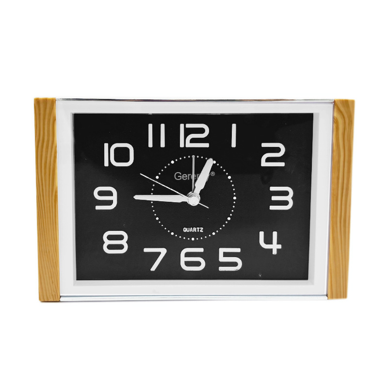 Factory Price Silent Square Large Alarm Clock Glow with Night Light 3D Digital Bedroom Desktop Alarm Clock