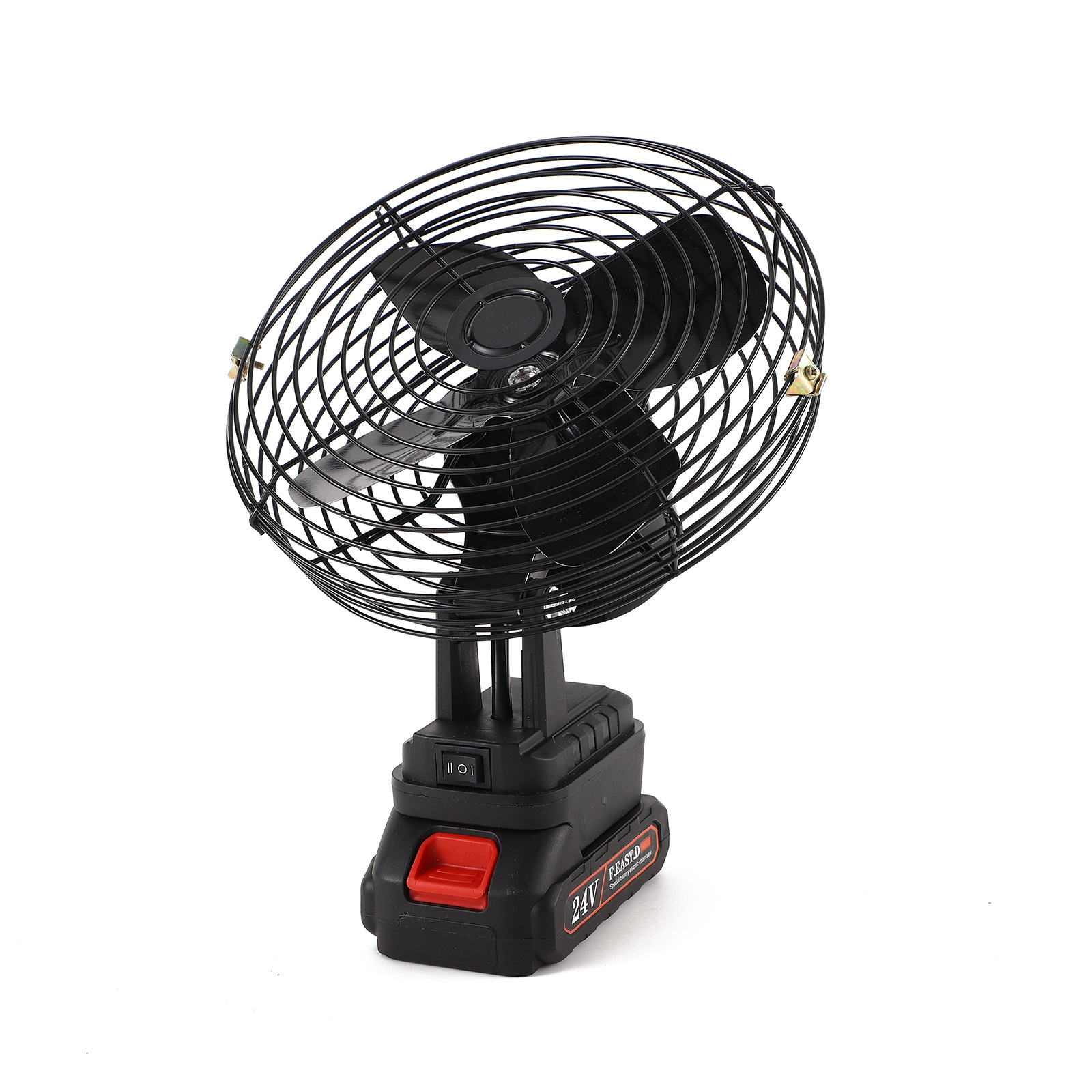 BLD-031 Electric Fan Lithium Battery Rechargeable Clamp Small Fan Strong Wind Mesh Cover Industrial Fan