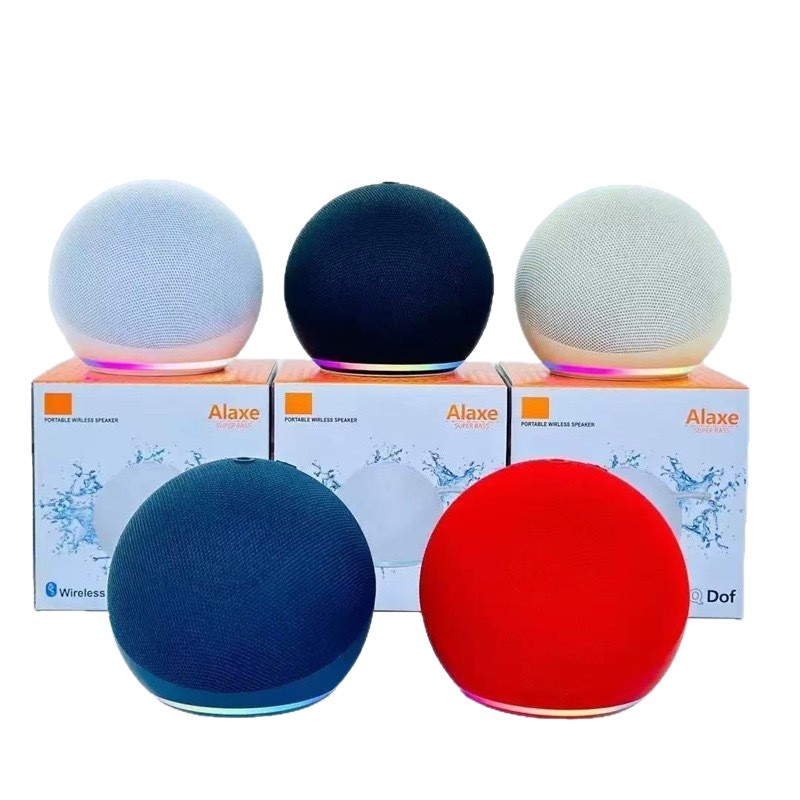 Alaxe Bluetooth Speaker Wireless Fabric Card Mini Sound Subwoofer Desktop Mini Bluetooth Speaker