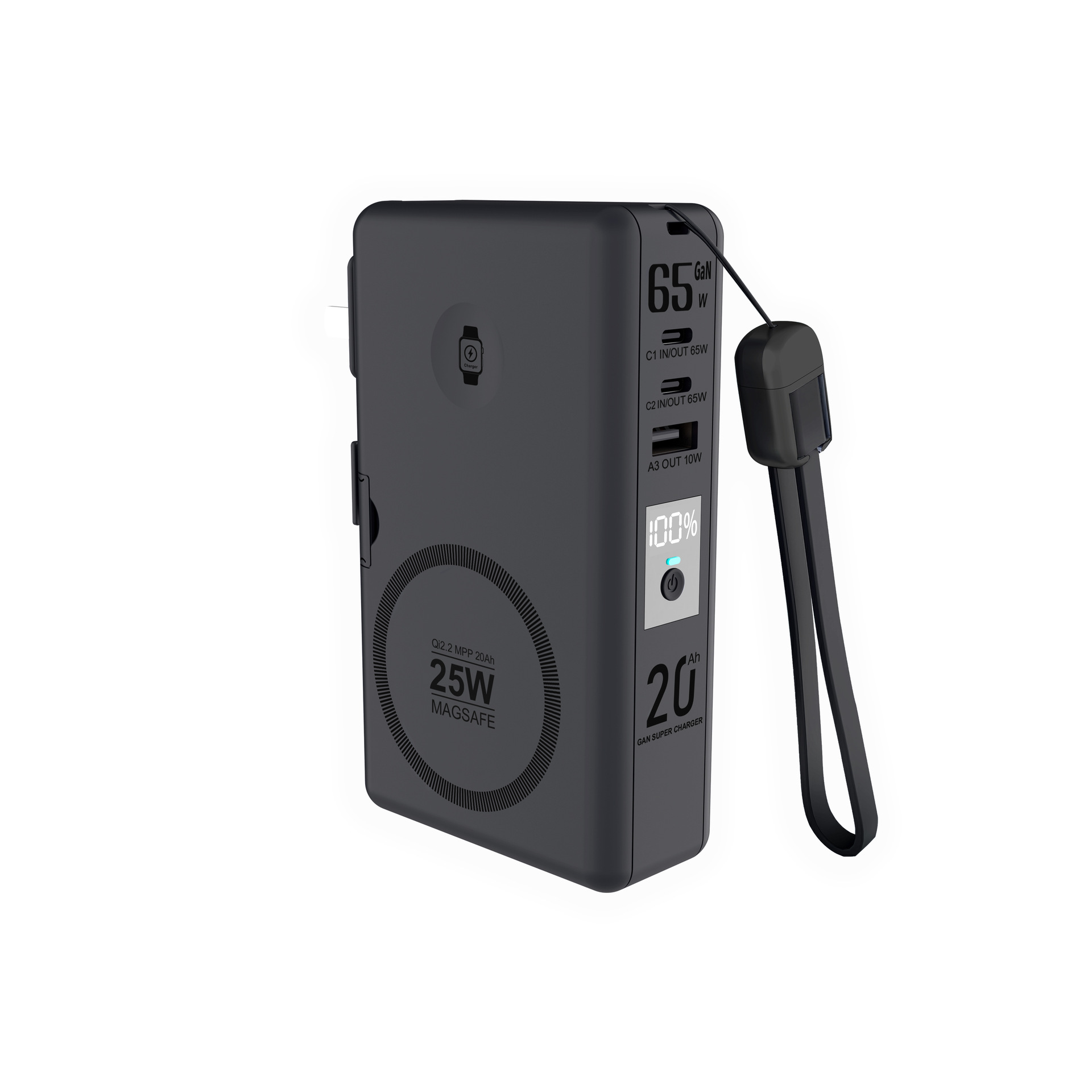 qi2.2 semi-solid battery 65W magnetic charging bank 20000mAh powerbank laptop power bank