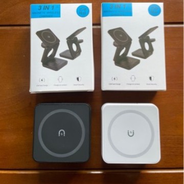 Magnetic Wireless Charger 3-in-1 Foldable for Apple Huawei Wireless Fast Charging Phone Stand