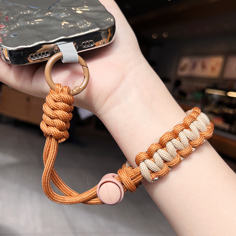 European travel phone strap short wrist adjustable braided strap outdoor sports sturdy men and women