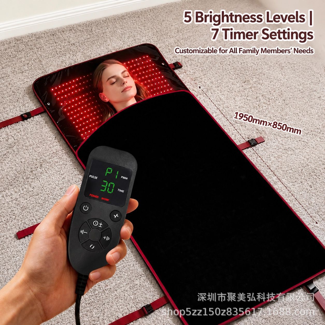 Red Light Therapy Mat Full Body Therapy Bed Mat Home Sleeping Bag Sleeping Mat Back Heat Therapy Infrared Light Therapy Blanket