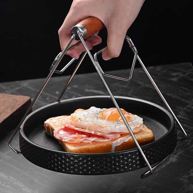 304 stainless steel anti-scald clip, multifunctional plate lifter, household bowl and dish clip, casserole clip, pear wood clip tool