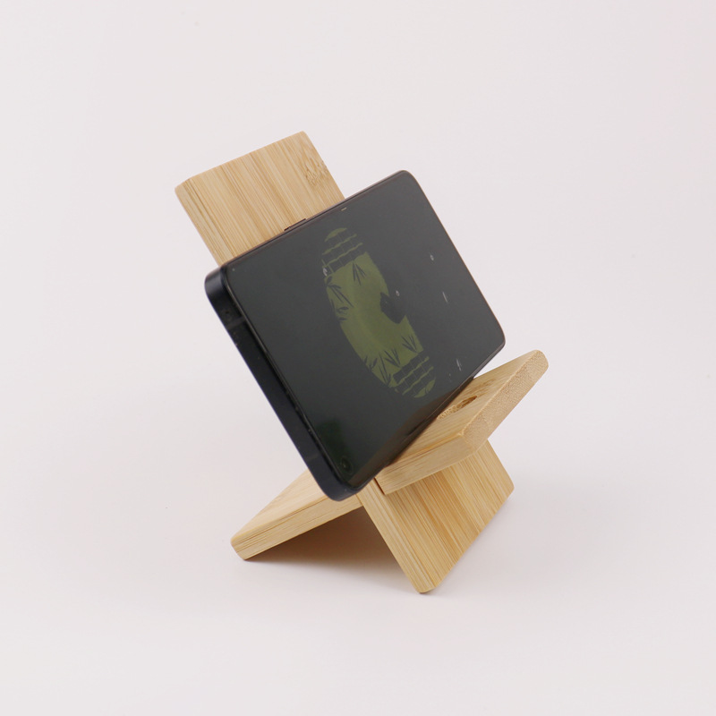 Phone stand desktop phone holder bamboo wooden phone stand tablet base advertising LOGO promotional gift