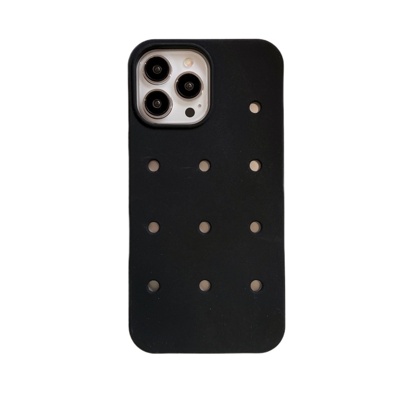 Japanese and Korean compatible iPhone 13/16 solid color hole 14pro phone case silicone 15 Apple 17 promax niche