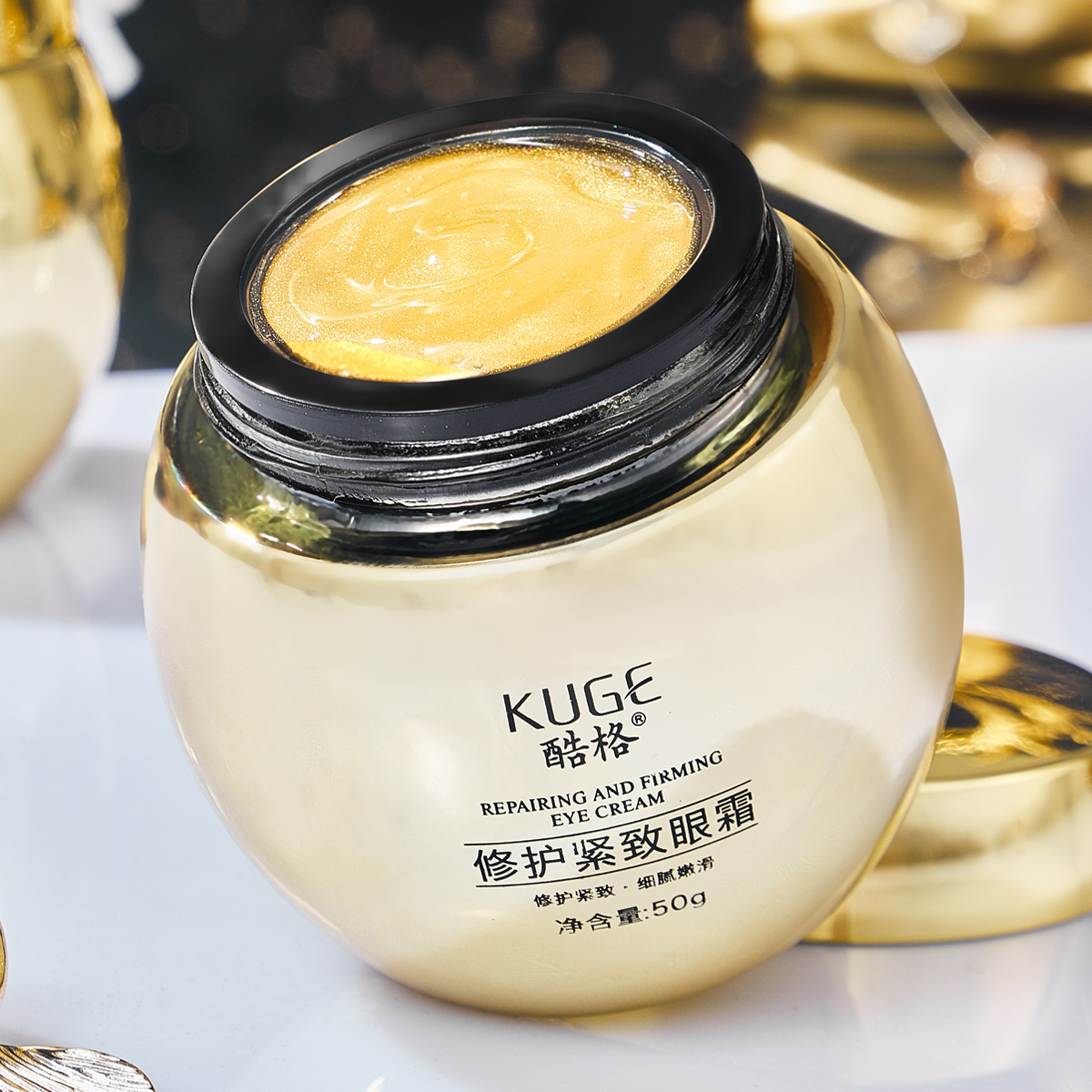 Live Kuge Repair Firming Eye Cream Reduce Fine Lines Crow's Feet Black Gold Band Eye Cream