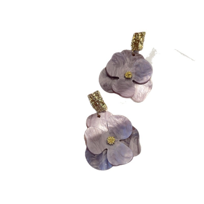 Super Ethereal Flower Big Earrings Beach Vacation Style Exaggerated Cool Niche Ear Accessories
