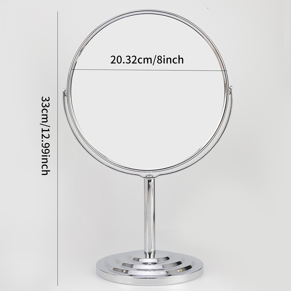 New 3/4/5/6 Inch Double-Sided Desktop Makeup Mirror Magnifying Rotating Mirror High Definition Desktop Dressing Table Mirror