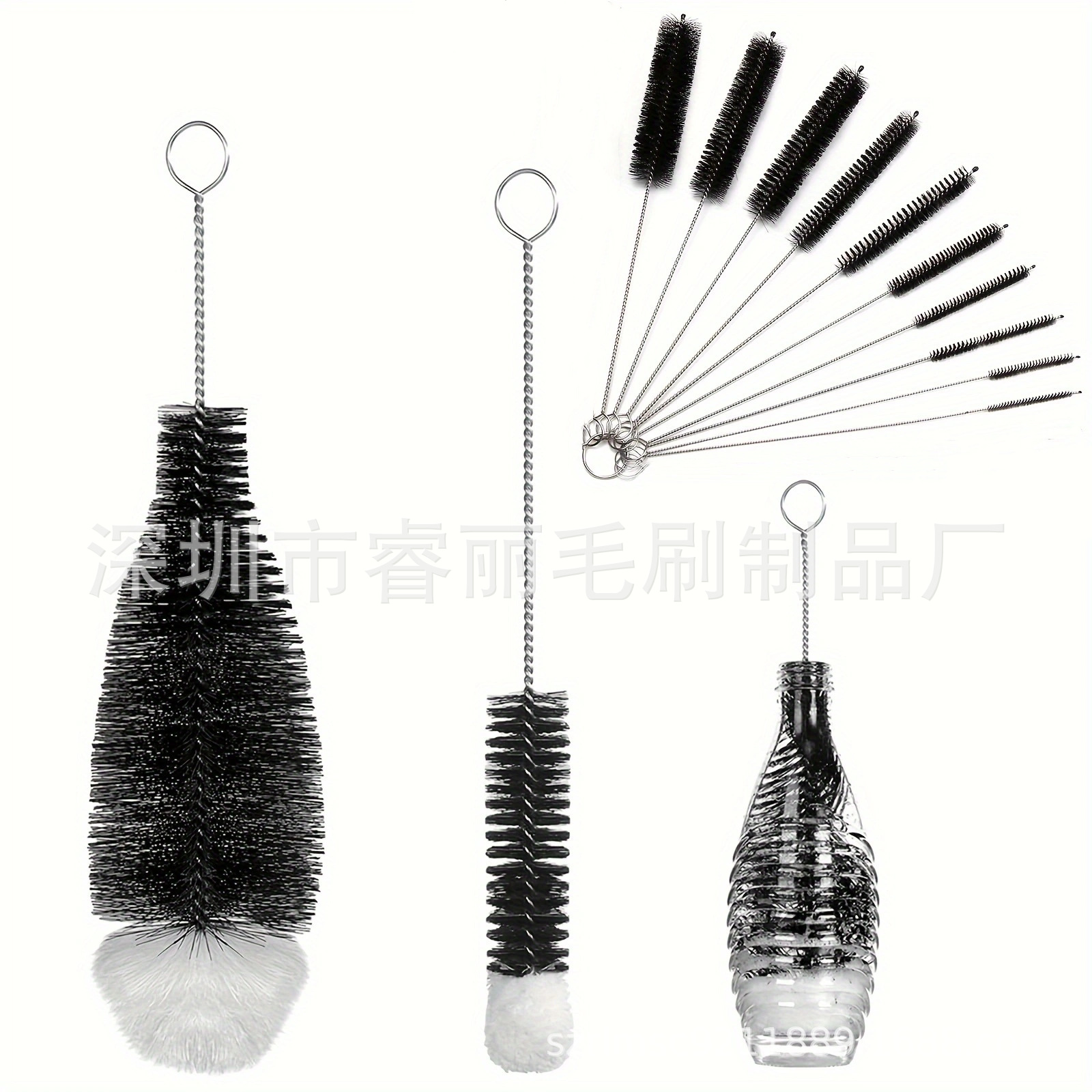 Wholesale multifunctional cleaning brush, brush for bottles, sterilizing brush, dish brush, non-rust