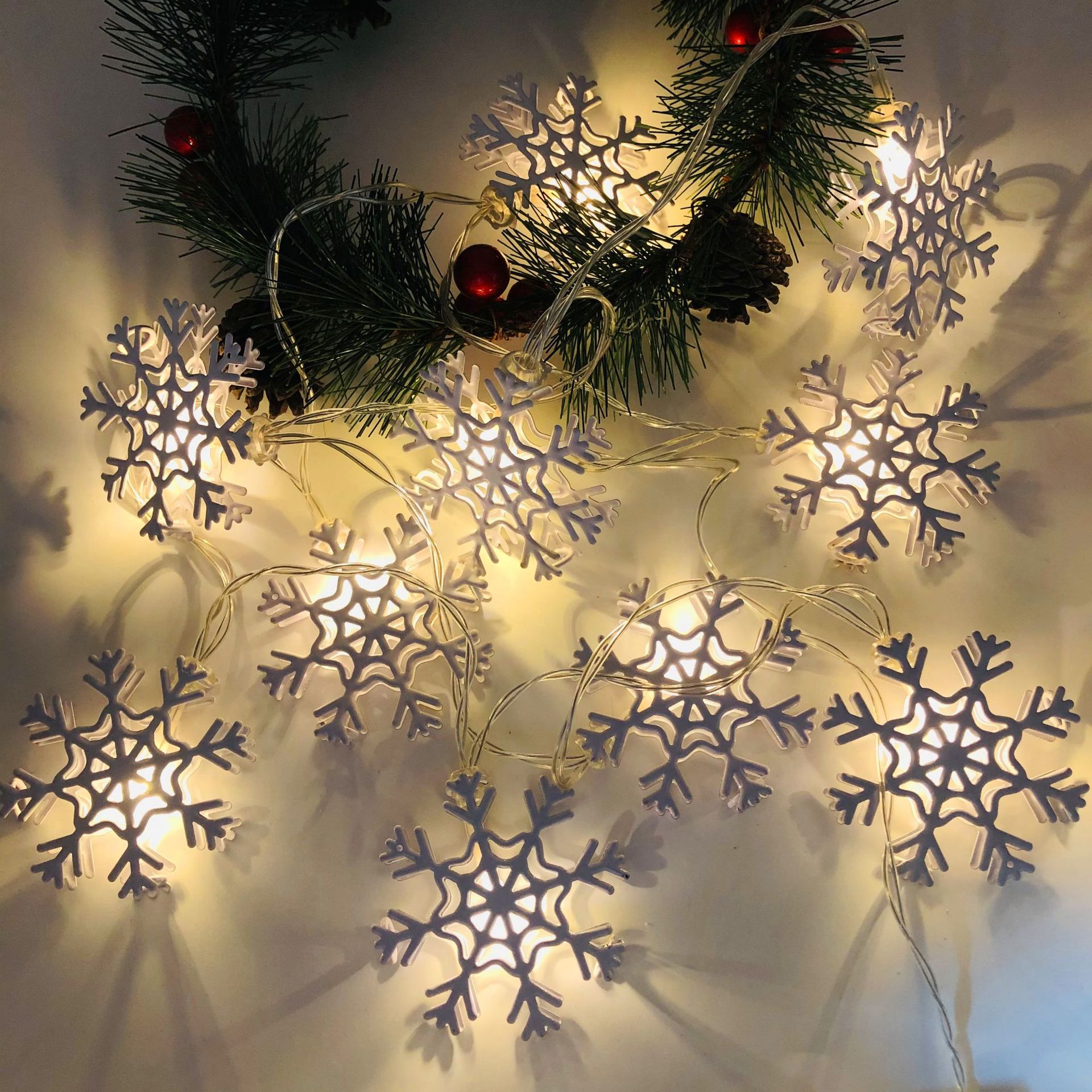 New LED Santa Claus Snowman Light String Cane Christmas Tree Light String Sock Snowflake Decorative Lights USB Christmas Set