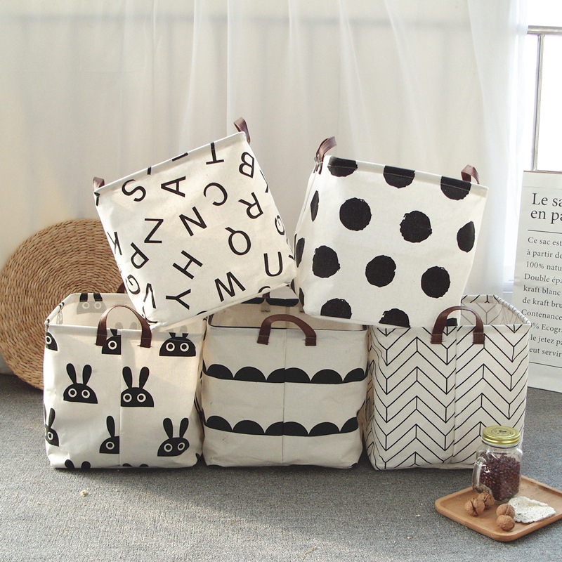 Dirty Clothes Storage Basket, Square Box, Foldable Toy Storage Basket, Home Storage Box, Fabric Quilt Storage Bag