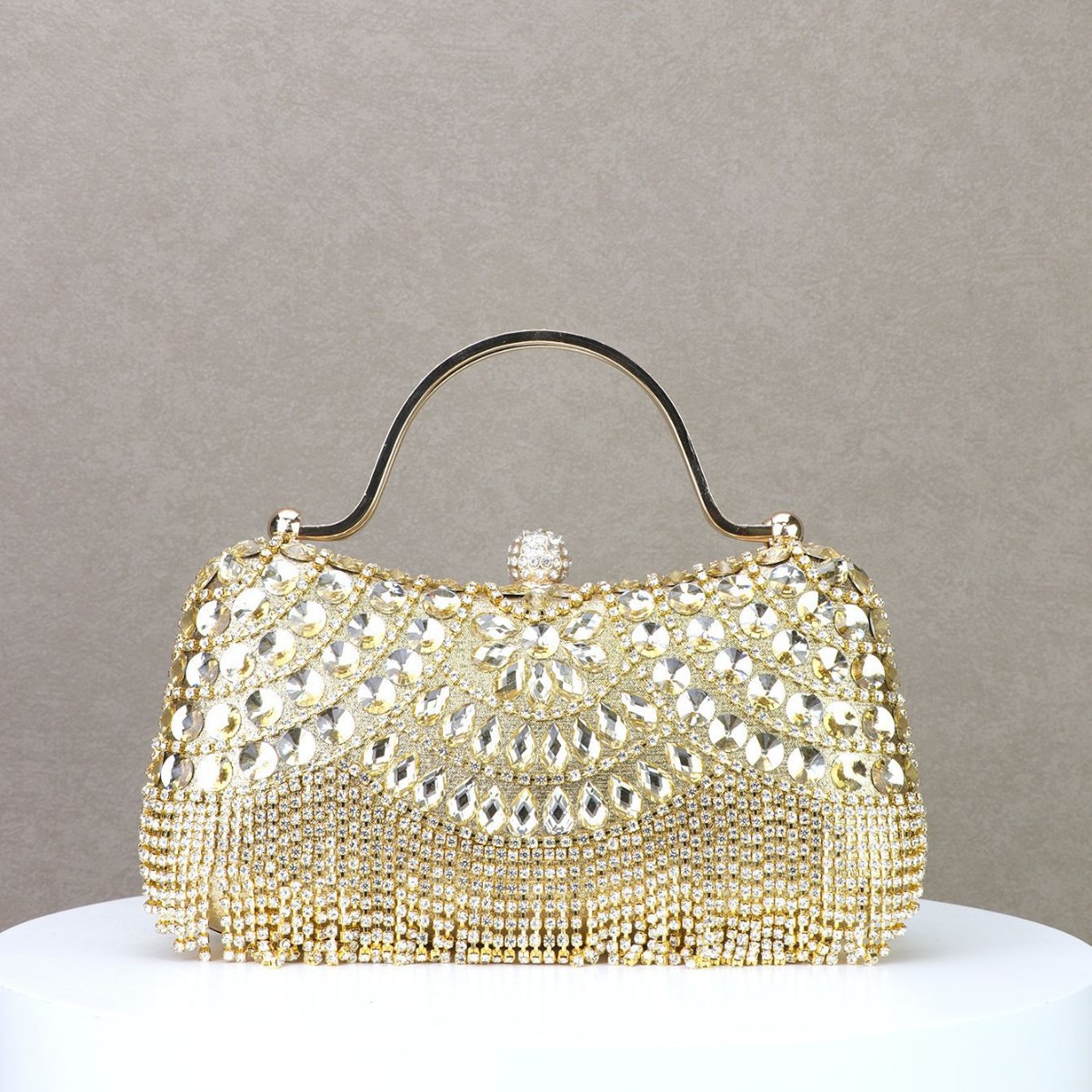 2026 New Rhinestone Evening Bag Tassel Handbag Banquet Bag Celebrity Evening Shoulder Bag