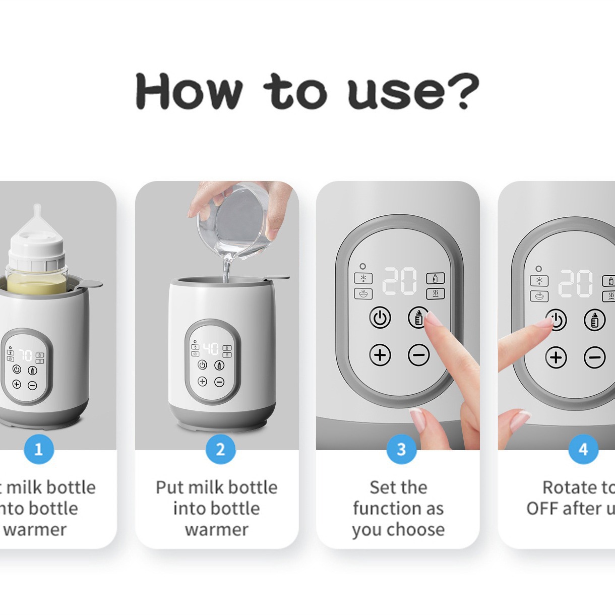 Multifunctional Single Bottle Milk Warmer Baby Bottle Sterilizer Breast Milk Heater Constant Temperature Warmer