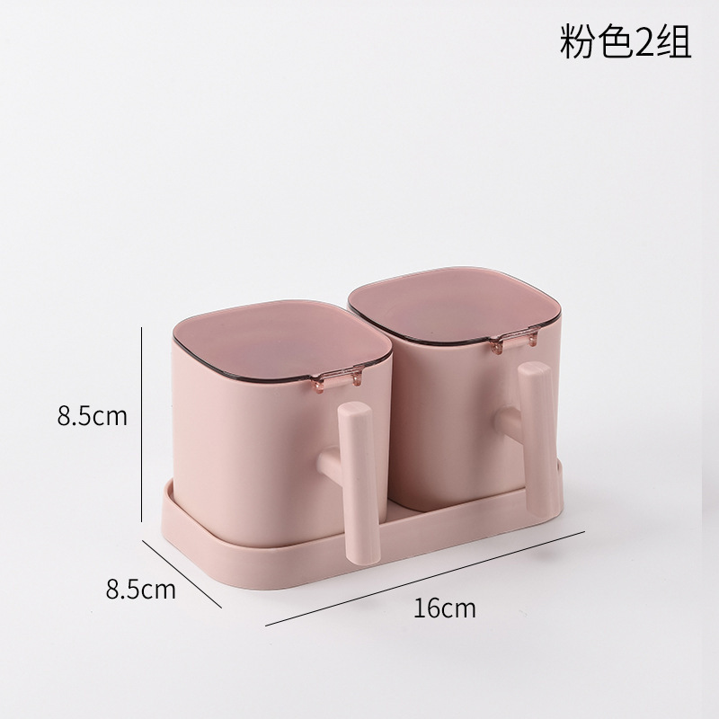 kitchen combination seasoning box seasoning jar kitchen supplies with lid salt jar seasoning household with spoon storage box