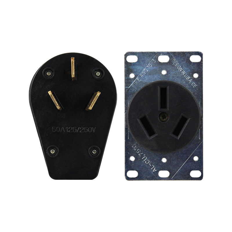 NEMA 10-50P American standard assembled plug socket American 50A high-power plug 50A 125V/250V
