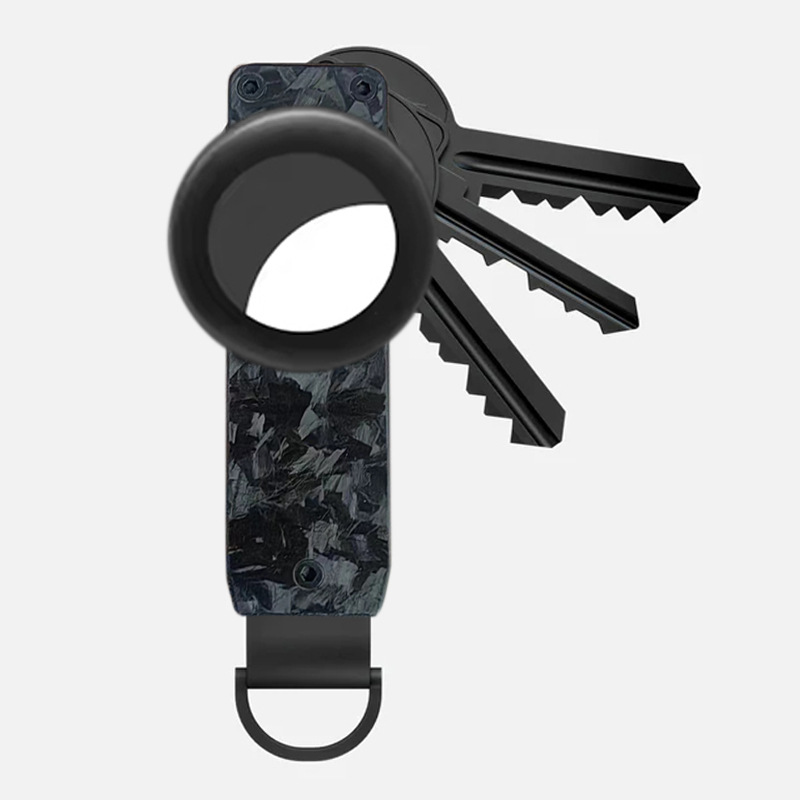 New Metal Keychain Outdoor Multi-functional Key Clip Key Organizer with AirTag Slot