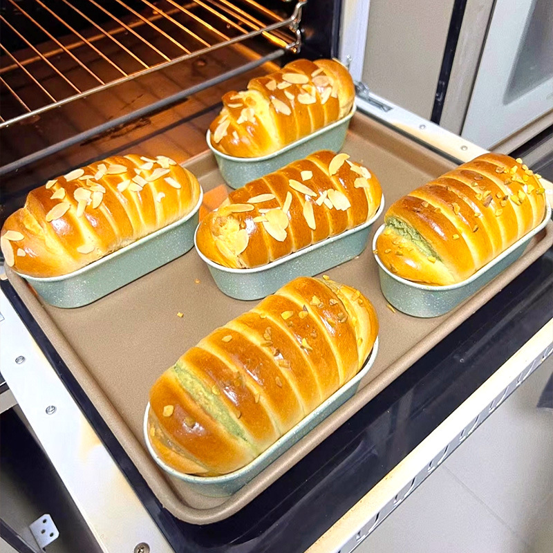 Small bathtub toast bread mold oval non-stick green cheese mousse cake mold home baking tool