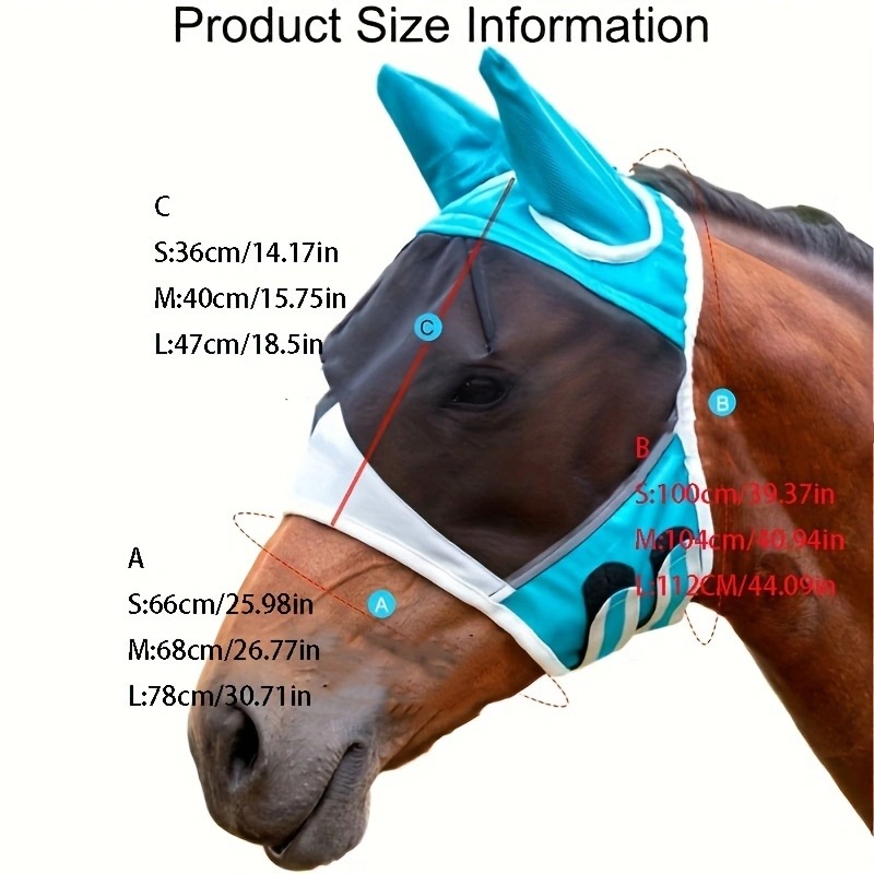 Best Selling Equestrian Horse Face Mask Mosquito Proof Fly Proof Insect Proof Elastic Horse Mask