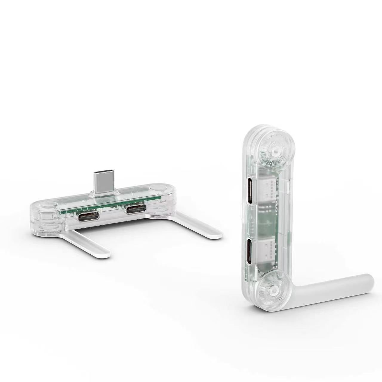 Phone Stand Mobile Game Curved Charging Type-C Foldable Dual Type-C Adapter Headphone Listening