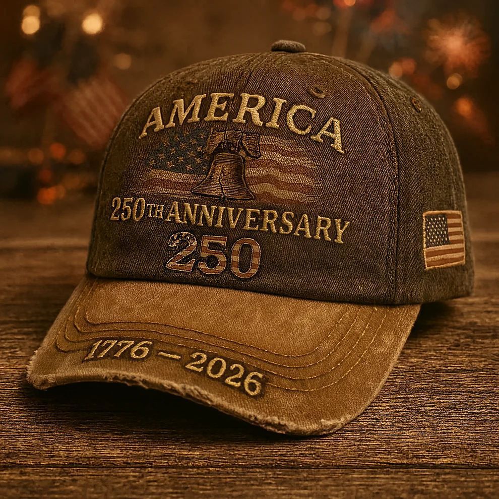 Embroidered US 250th Anniversary Cap Sun-Protective Baseball Cap
