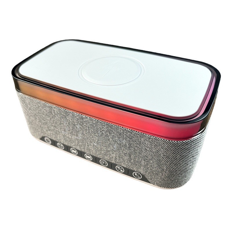 New wireless charging Bluetooth speaker S300 white noise LED atmosphere light card multi-function wireless speaker