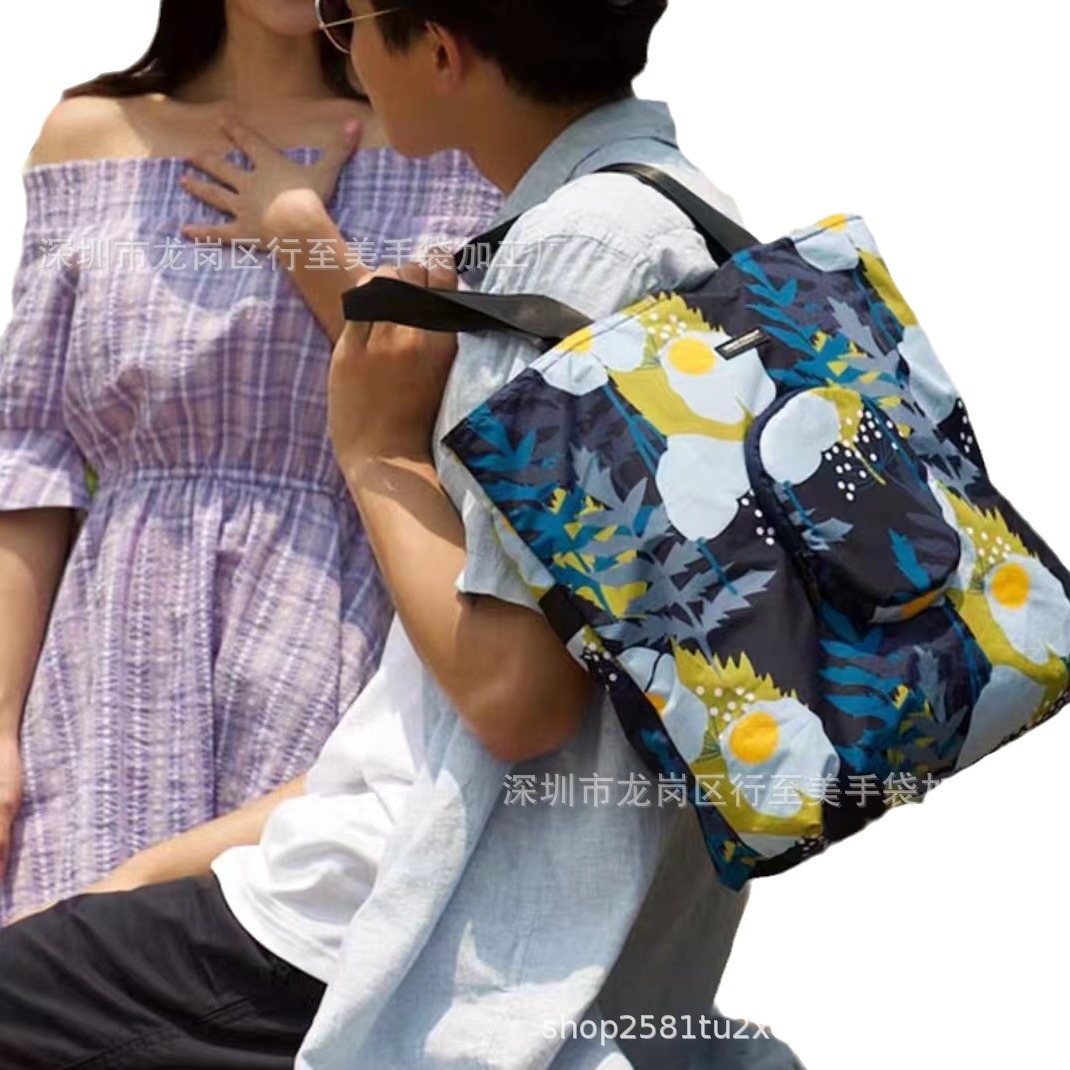 New memory fabric foldable backpack, waterproof ultra-light sports shopping bag travel promotional storage bag