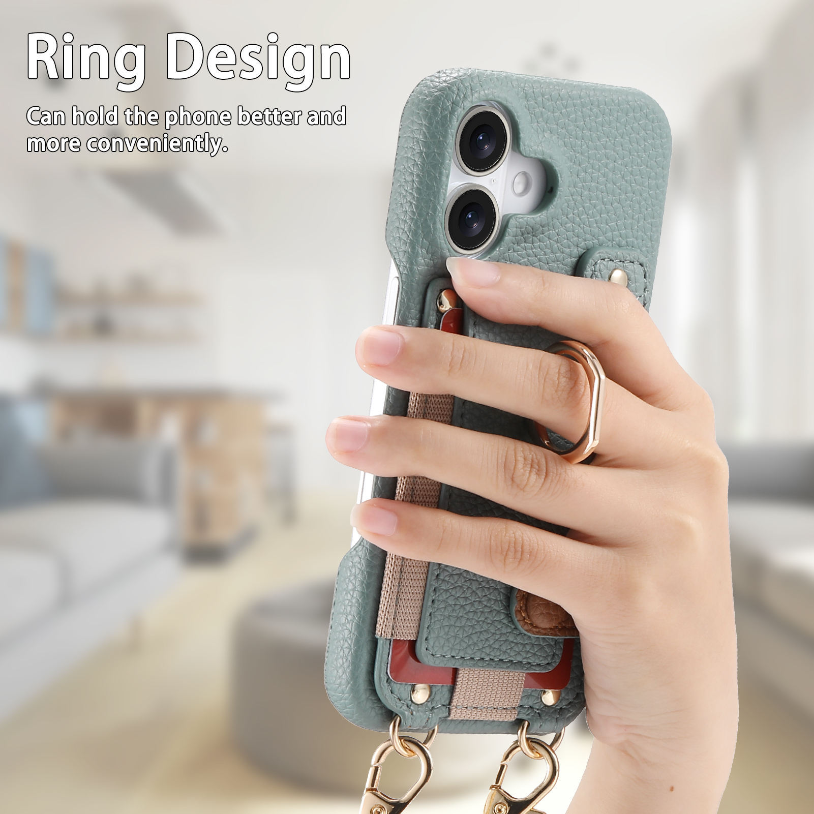 For Apple 18 crossbody phone case long lanyard card slot storage iPhone18 phone leather case 12 anti-drop case 11