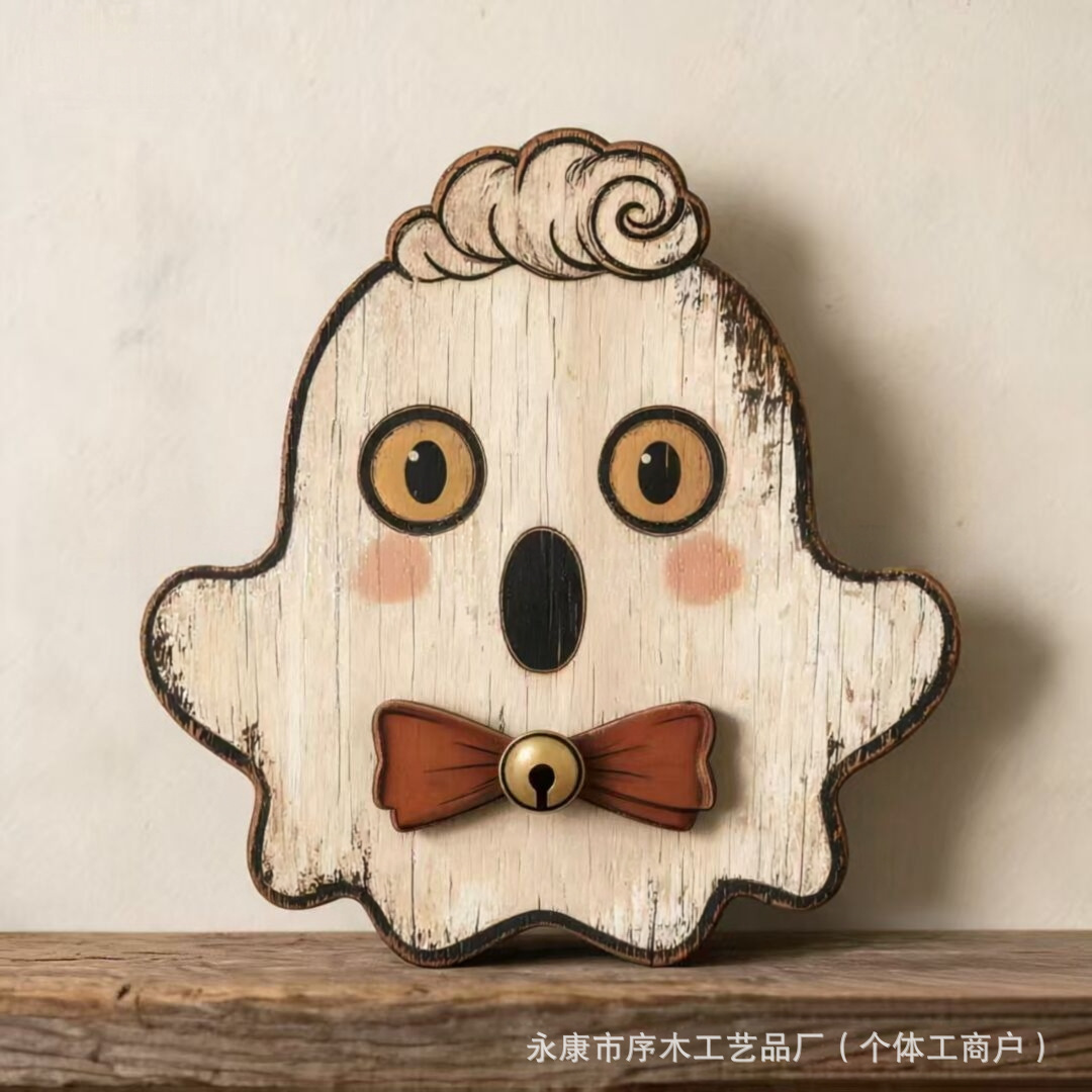12*14*1.6cm(两面都有图案） · 万圣节木质摆件两层20
